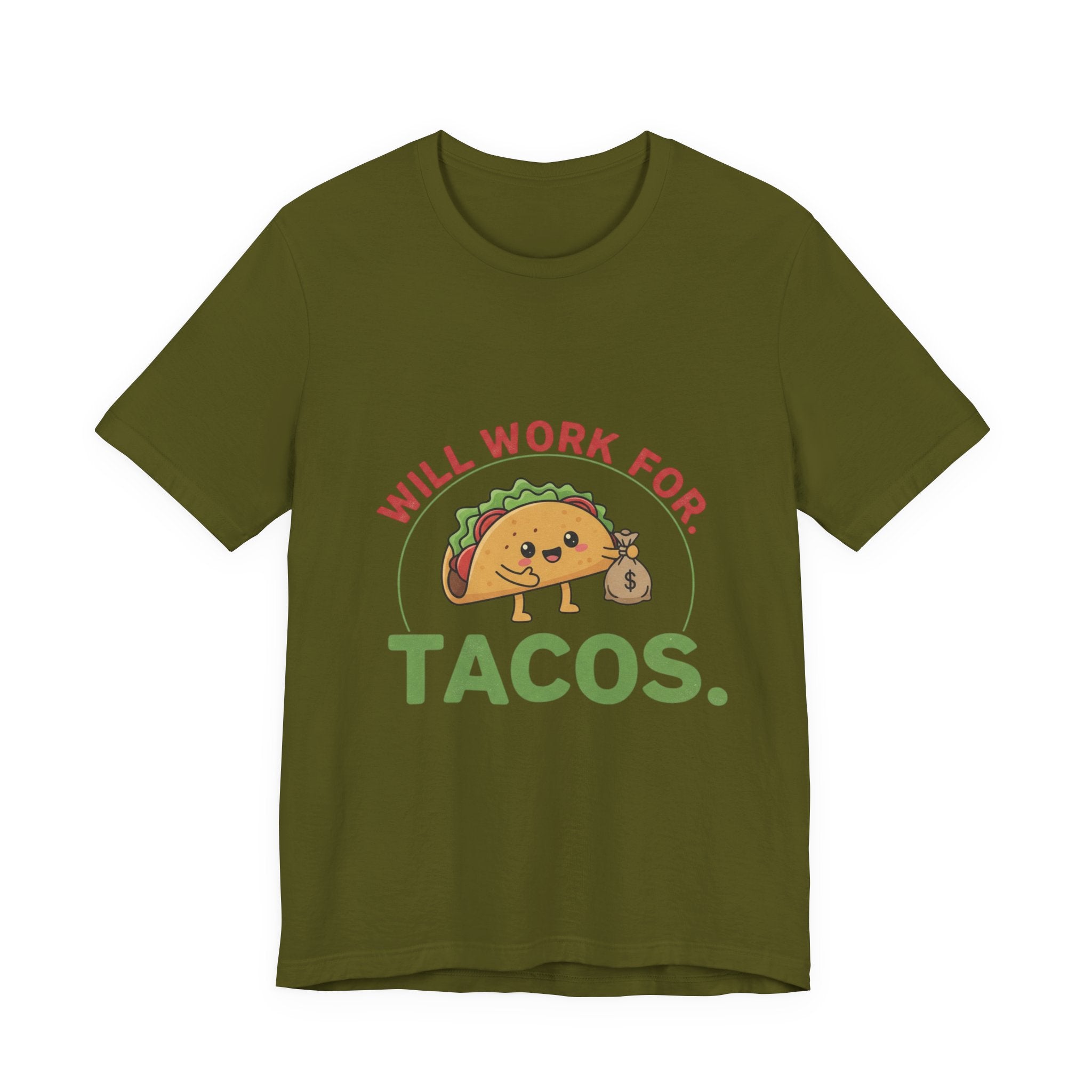 Funny Taco Lover Tee - 'Will Work for Tacos' Unisex Jersey Short Sleeve Shirt