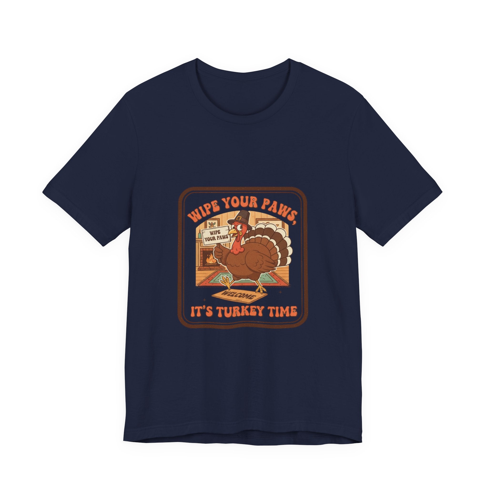 It's Turkey Time T‑Shirt — Retro Thanksgiving Turkey Graphic Tee (Help Your Plate) Holiday