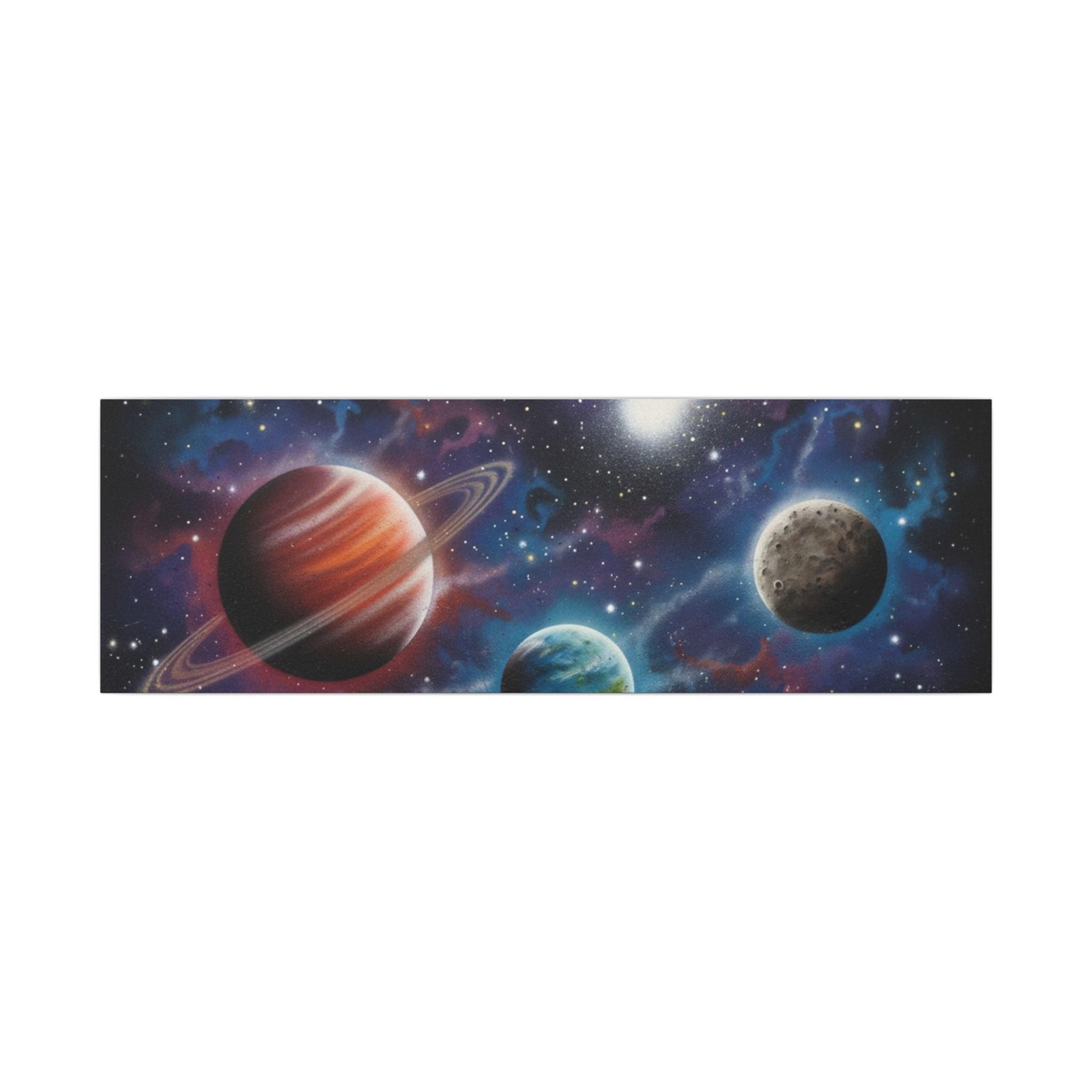 Galaxy-Themed Stretched Canvas Wall Art