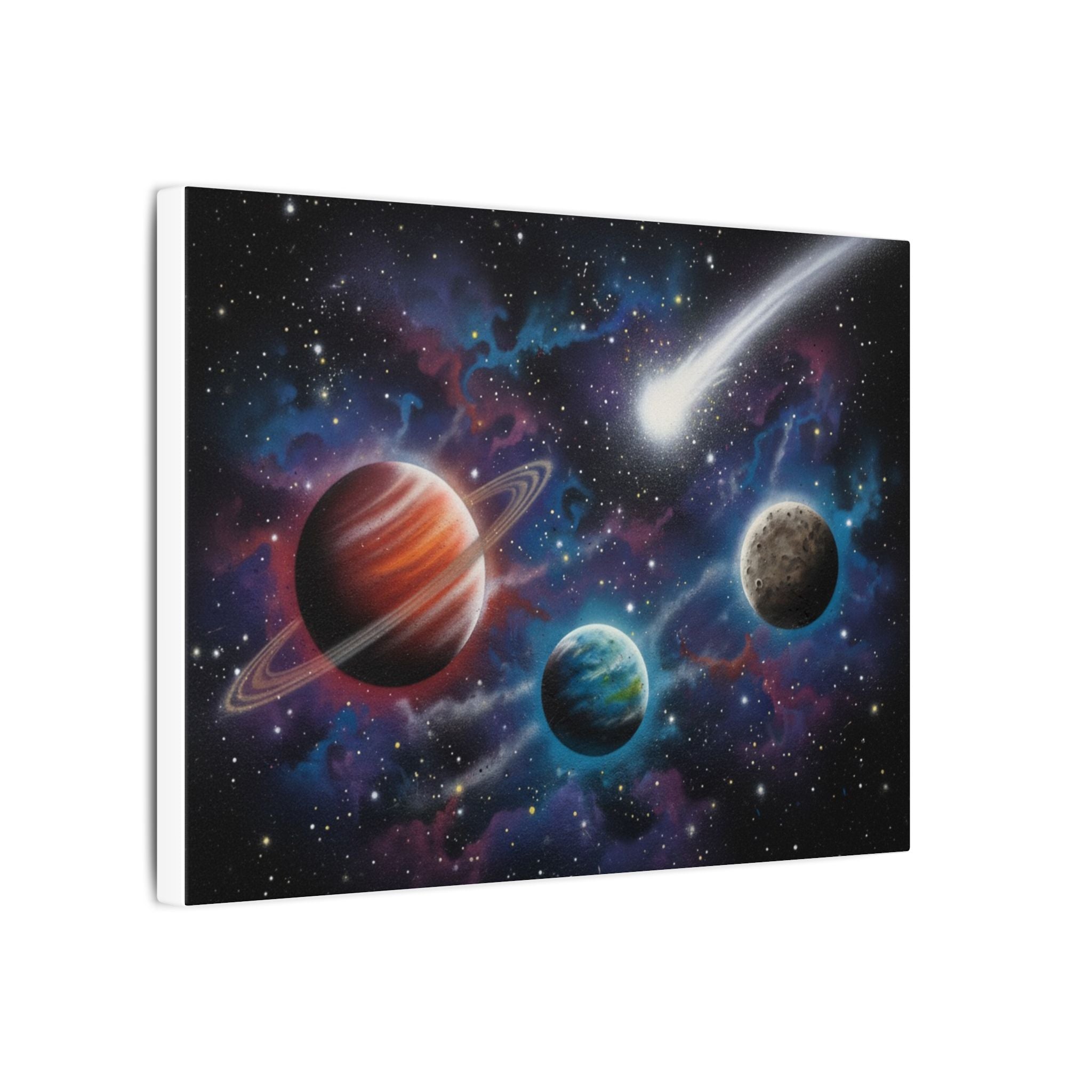 Galaxy-Themed Stretched Canvas Wall Art