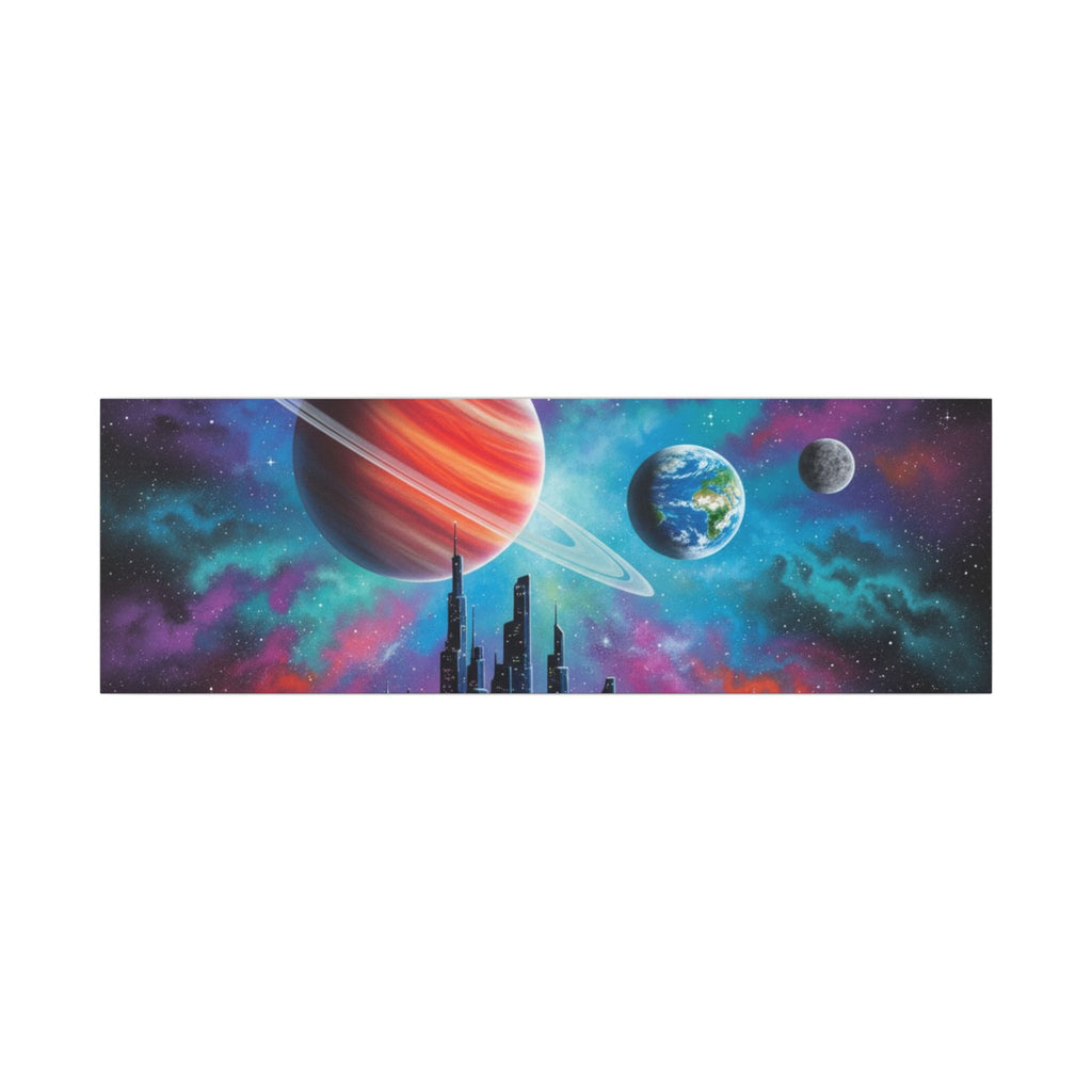 Cosmic City Matte Canvas Art