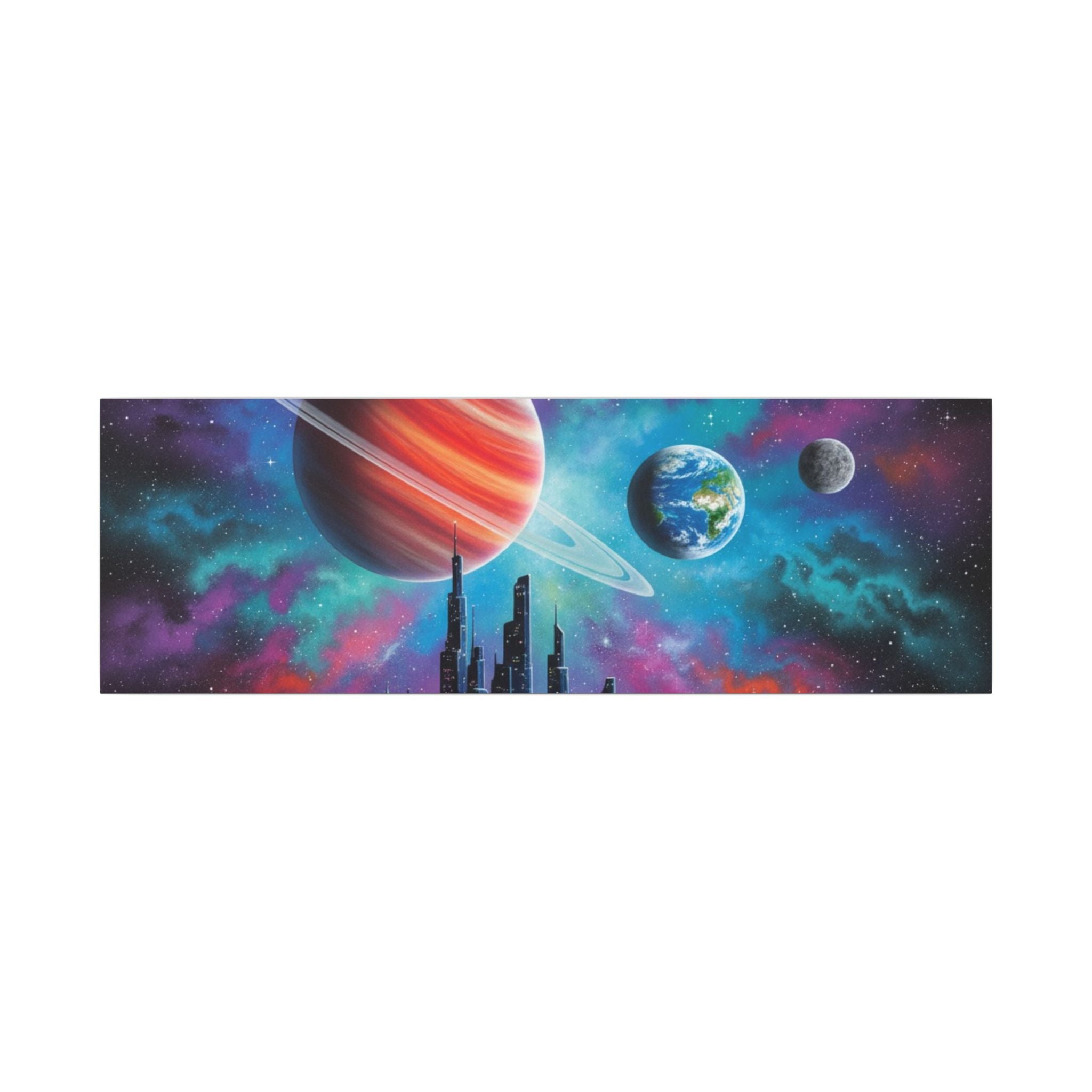 Cosmic City Matte Canvas Art