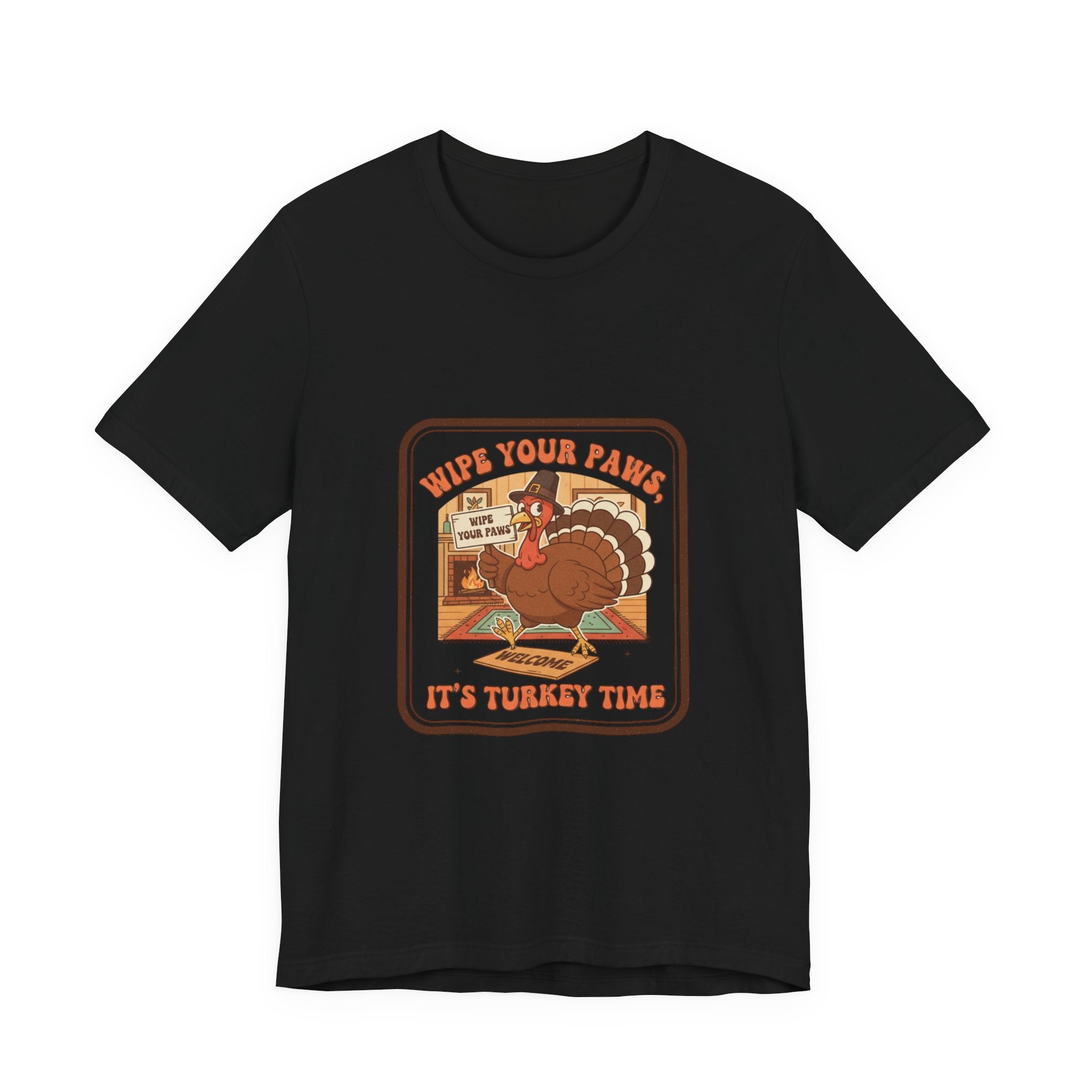 It's Turkey Time T‑Shirt — Retro Thanksgiving Turkey Graphic Tee (Help Your Plate) Holiday