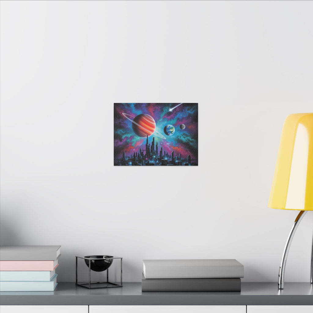 Cosmic City Matte Canvas Art