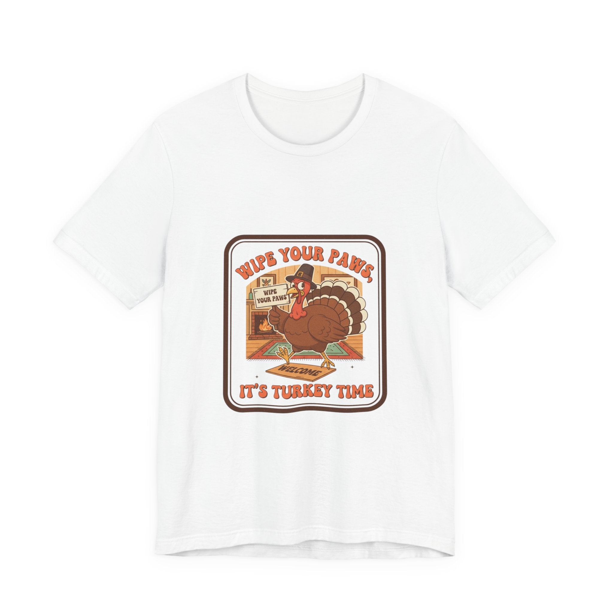 It's Turkey Time T‑Shirt — Retro Thanksgiving Turkey Graphic Tee (Help Your Plate) Holiday