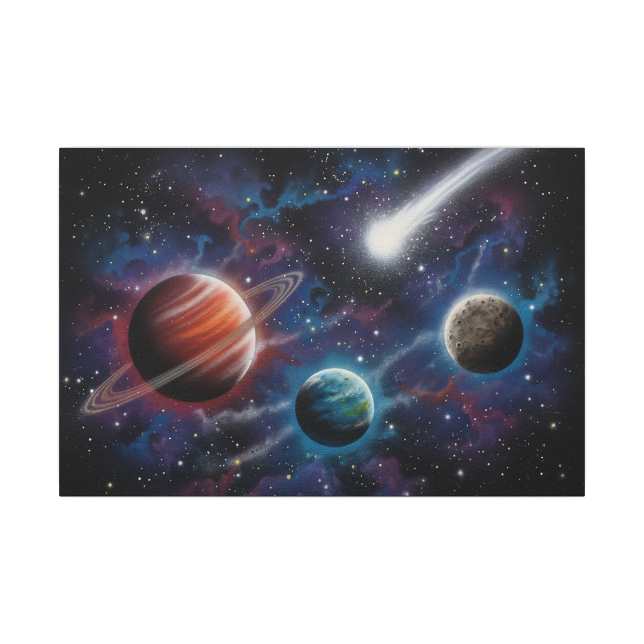 Galaxy-Themed Stretched Canvas Wall Art