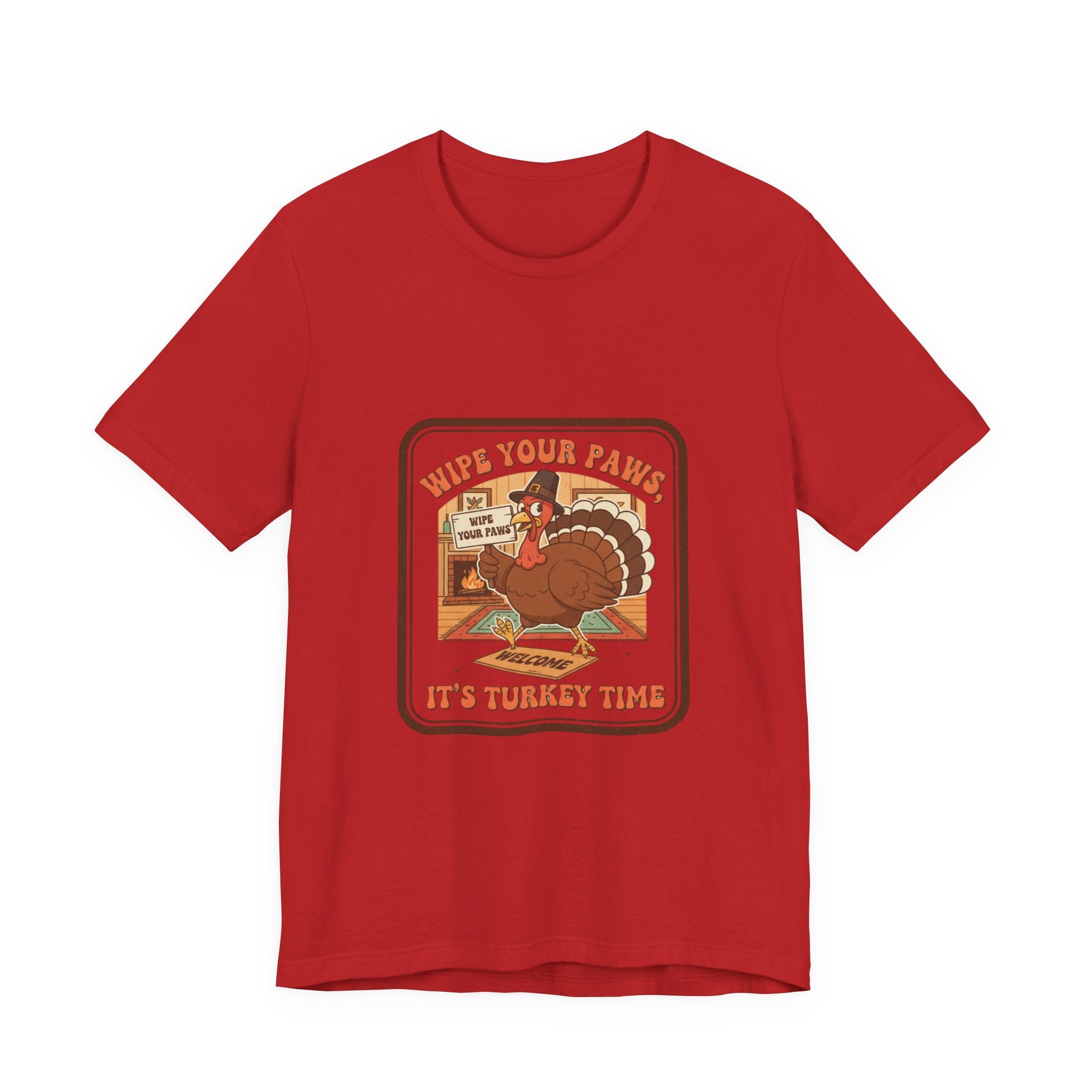 It's Turkey Time T‑Shirt — Retro Thanksgiving Turkey Graphic Tee (Help Your Plate) Holiday