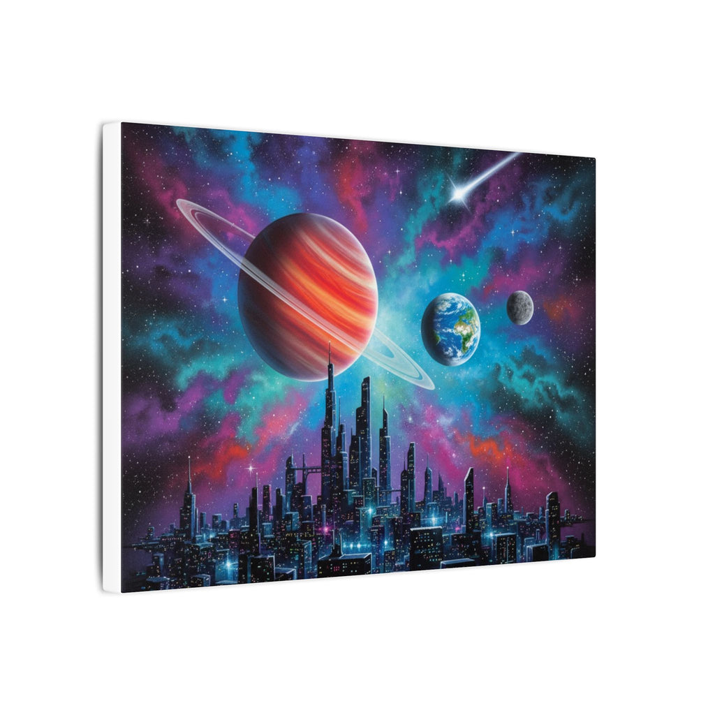 Cosmic City Matte Canvas Art