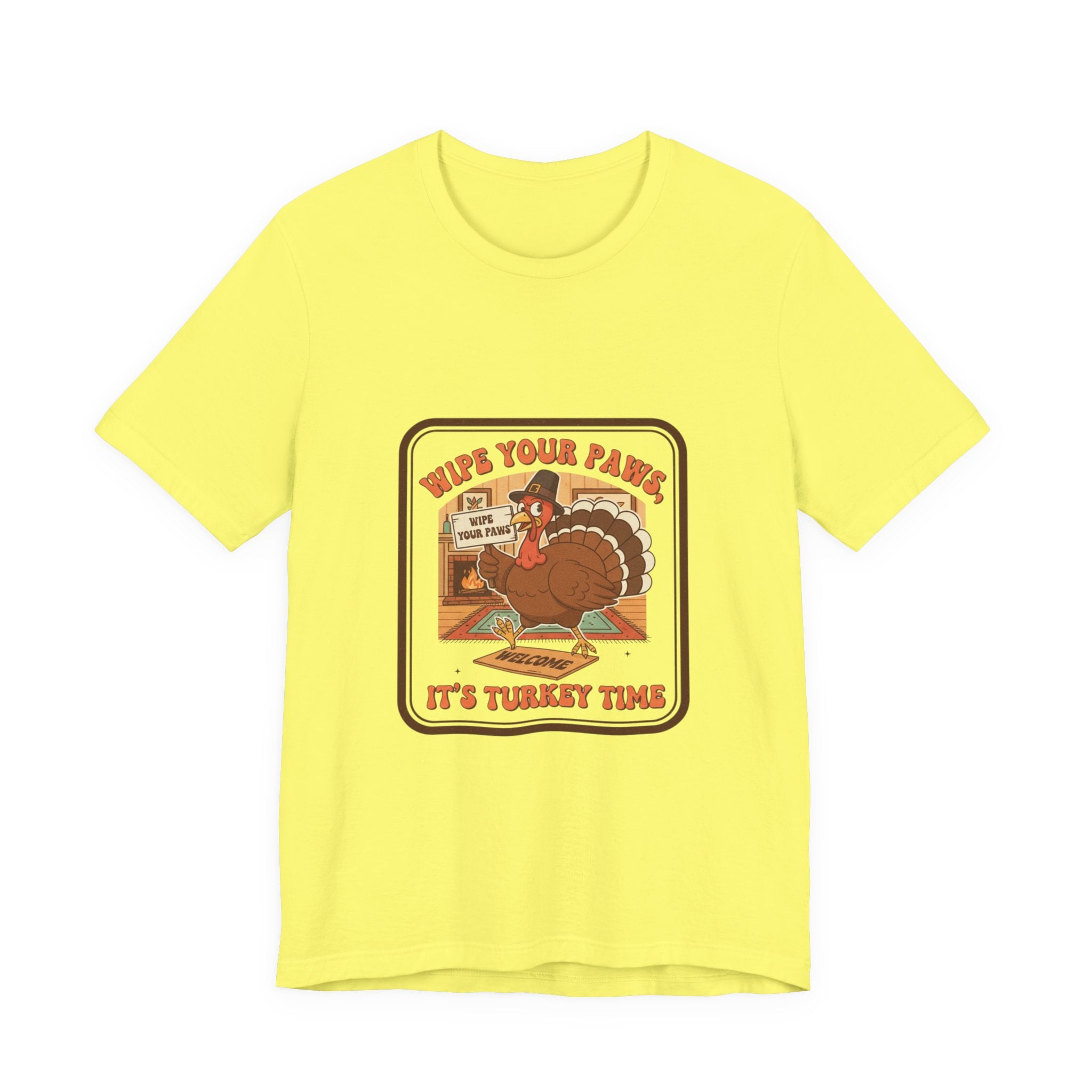 It's Turkey Time T‑Shirt — Retro Thanksgiving Turkey Graphic Tee (Help Your Plate) Holiday