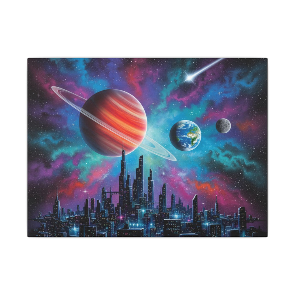 Cosmic City Matte Canvas Art