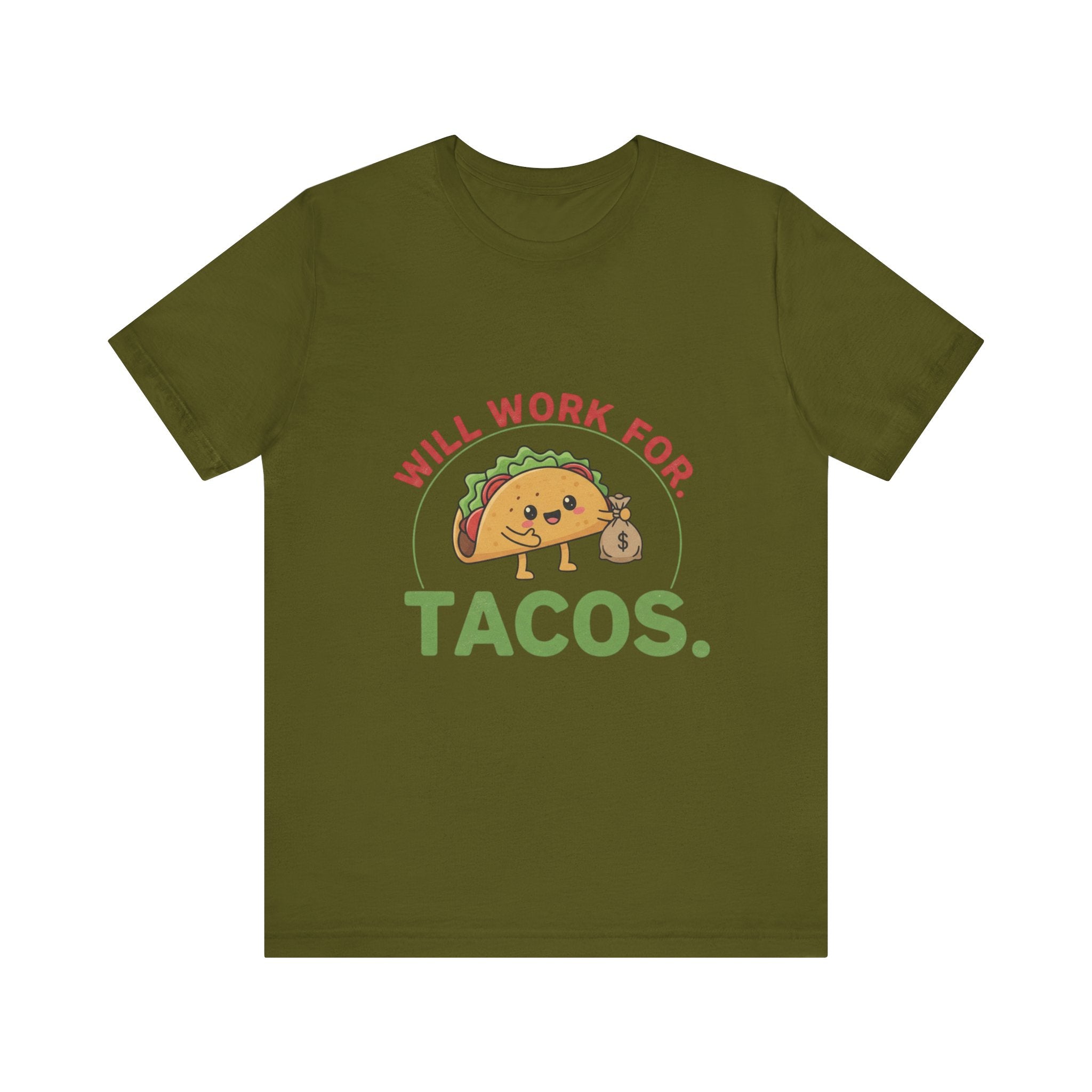 Funny Taco Lover Tee - 'Will Work for Tacos' Unisex Jersey Short Sleeve Shirt
