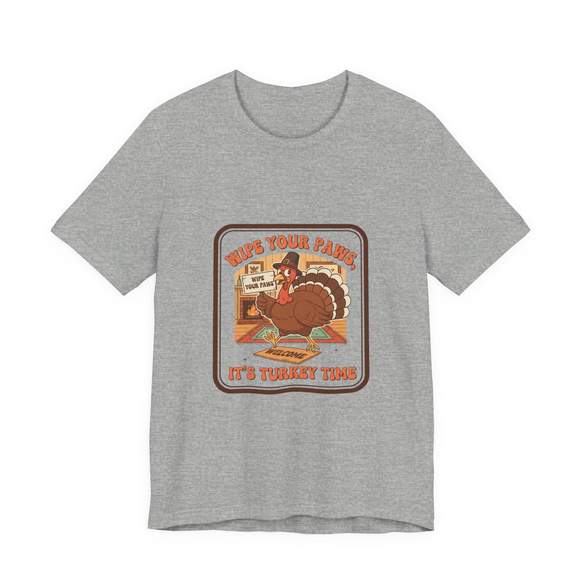 It's Turkey Time T‑Shirt — Retro Thanksgiving Turkey Graphic Tee (Help Your Plate) Holiday