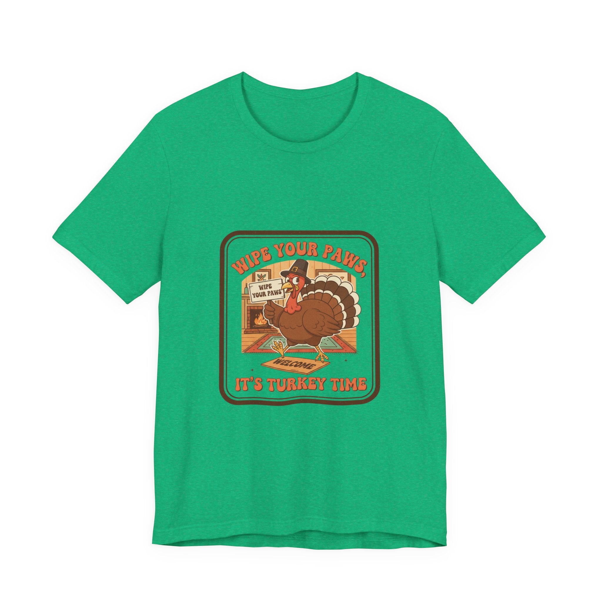 It's Turkey Time T‑Shirt — Retro Thanksgiving Turkey Graphic Tee (Help Your Plate) Holiday