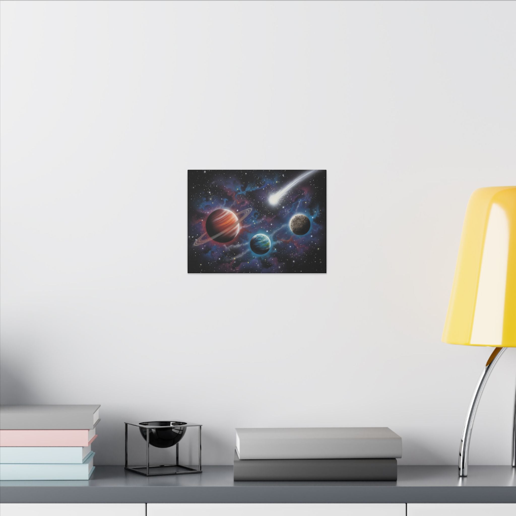 Galaxy-Themed Stretched Canvas Wall Art